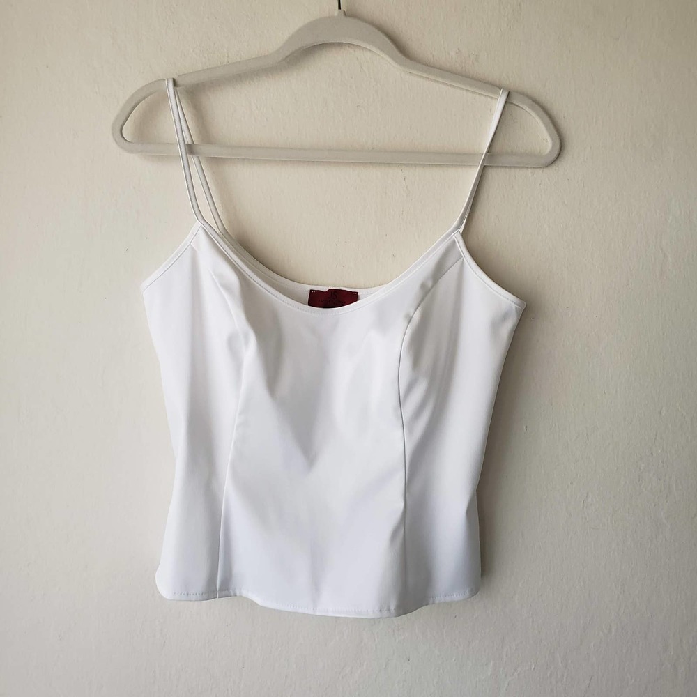 Y2k White Camisole Corset Style 8 Petite